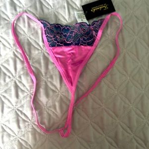 Pink and blue thong